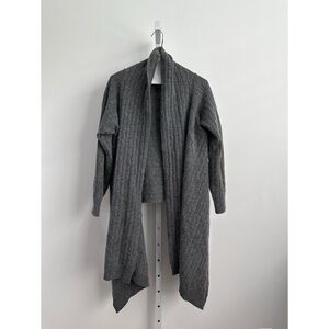LAUREN RALPH LAUREN Open Front Lambswool Blend Cardigan Gray | S